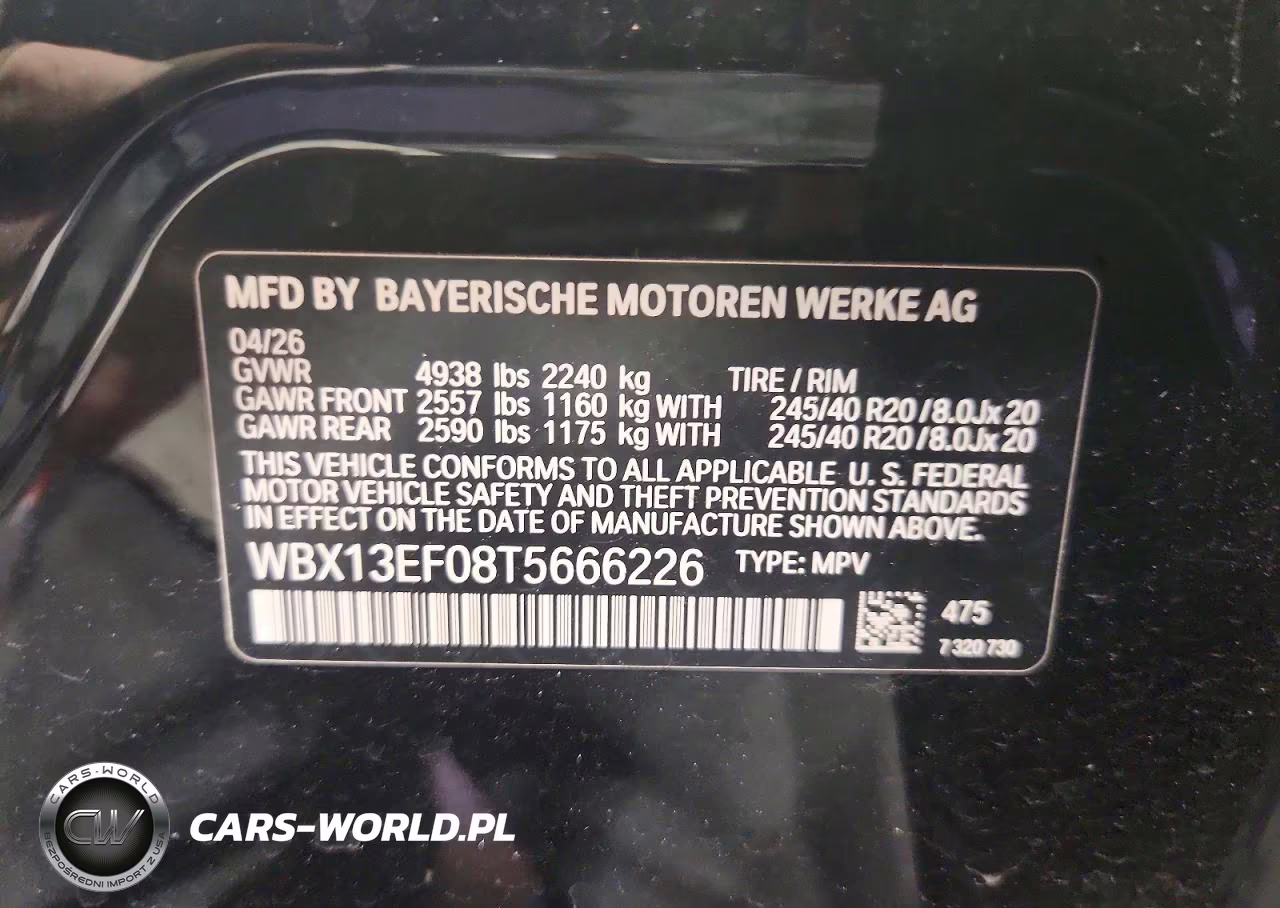 2026 BMW X1 M35I VIN:WBX13EF08T5666226 - 13