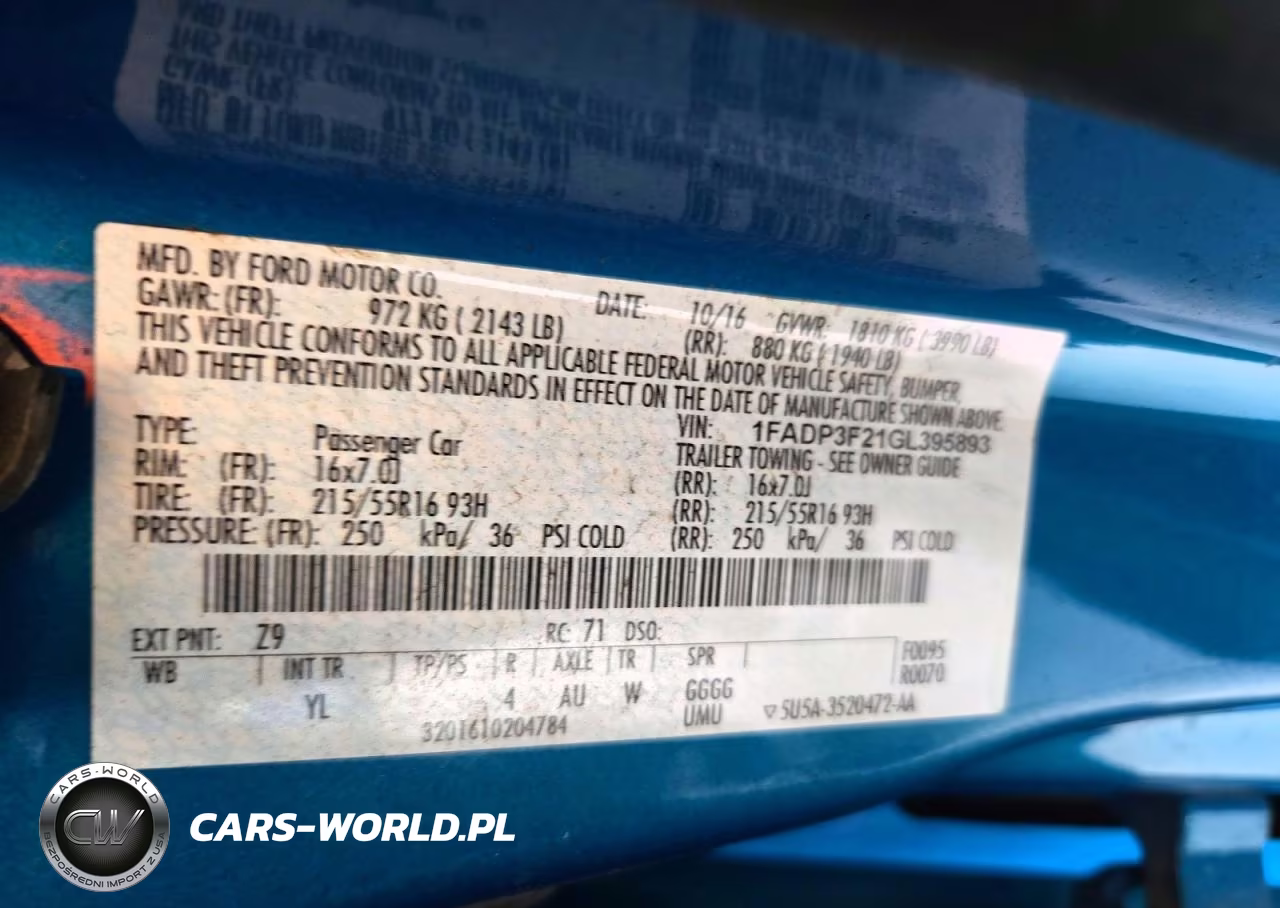 2016 Ford Focus Se VIN:1FADP3F21GL395893 - 12