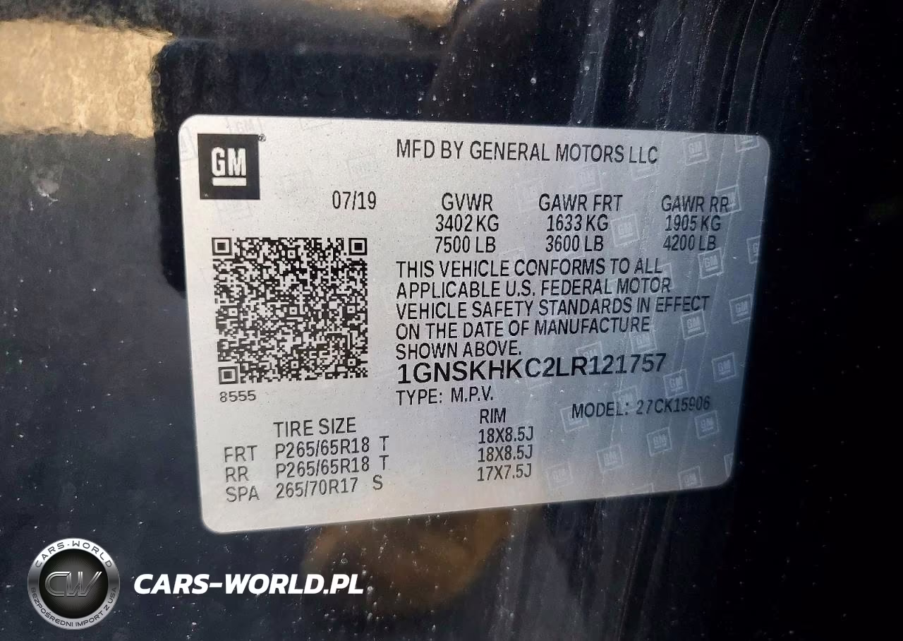 2020 Chevrolet Suburban K1500 Lt VIN:1GNSKHKC2LR121757 - 13