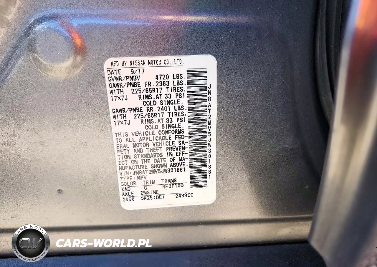 2018 Nissan Rogue Sv VIN:JN8AT2MV5JW301881 - 13