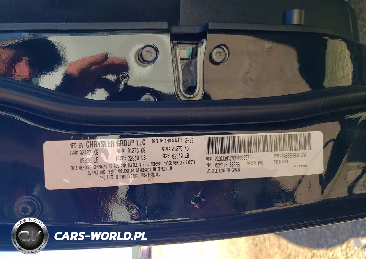 2012 Chrysler 300 Srt-8 VIN:2C3CCAFJ7CH800857 - 12