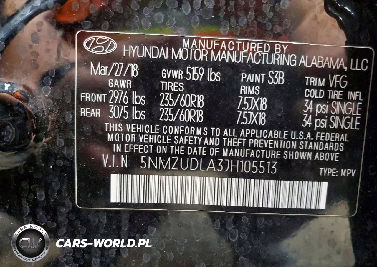 2018 Hyundai Santa Fe Sport 2.0T VIN:5NMZUDLA3JH105513 - 14