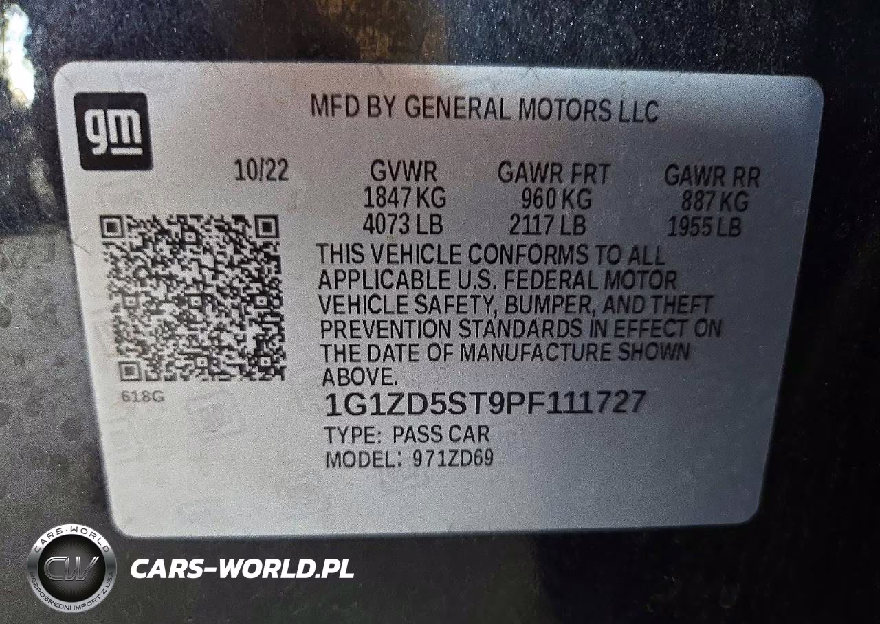 2023 Chevrolet Malibu Lt VIN:1G1ZD5ST9PF111727 - 12