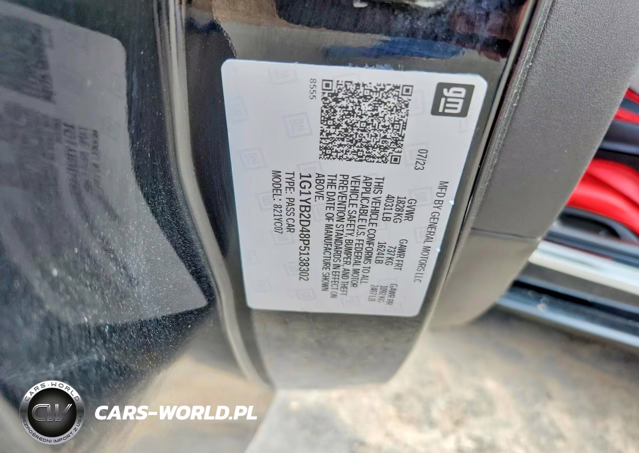 2023 Chevrolet Corvette Stingray 2Lt VIN:1G1YB2D48P5138302 - 12