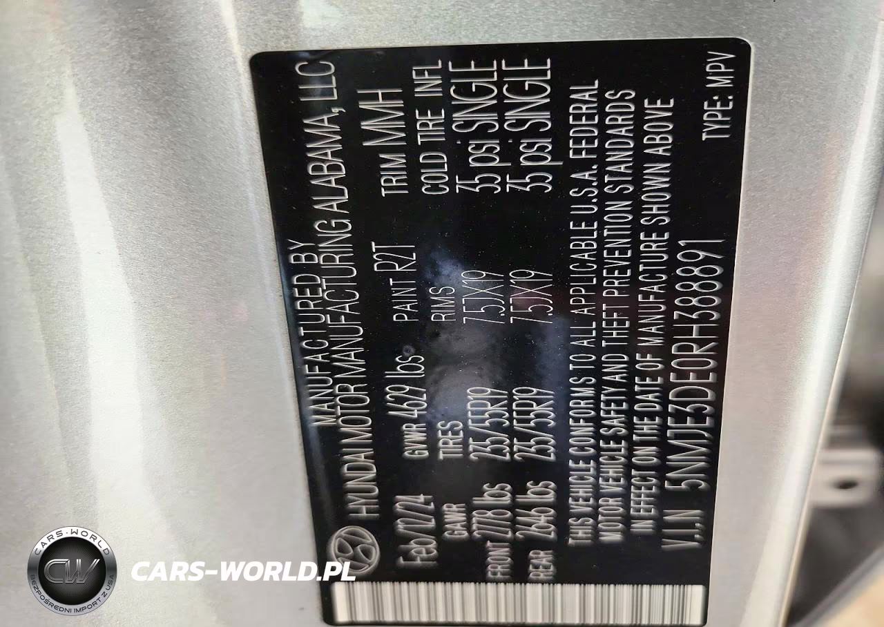 2024 Hyundai Tucson Limited VIN:5NMJE3DE0RH388891 - 14