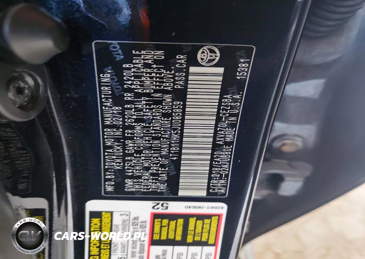 2018 Toyota Camry Se VIN:4T1B11HK5JU085859 - 12