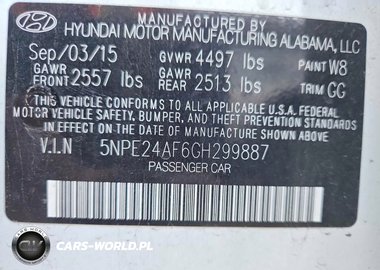 2016 Hyundai Sonata Se VIN:5NPE24AF6GH299887 - 12