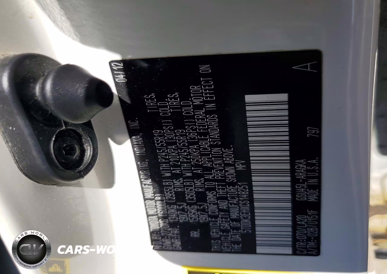 2012 Toyota Highlander Limited VIN:5TDDK3EHXCS148251 - 13