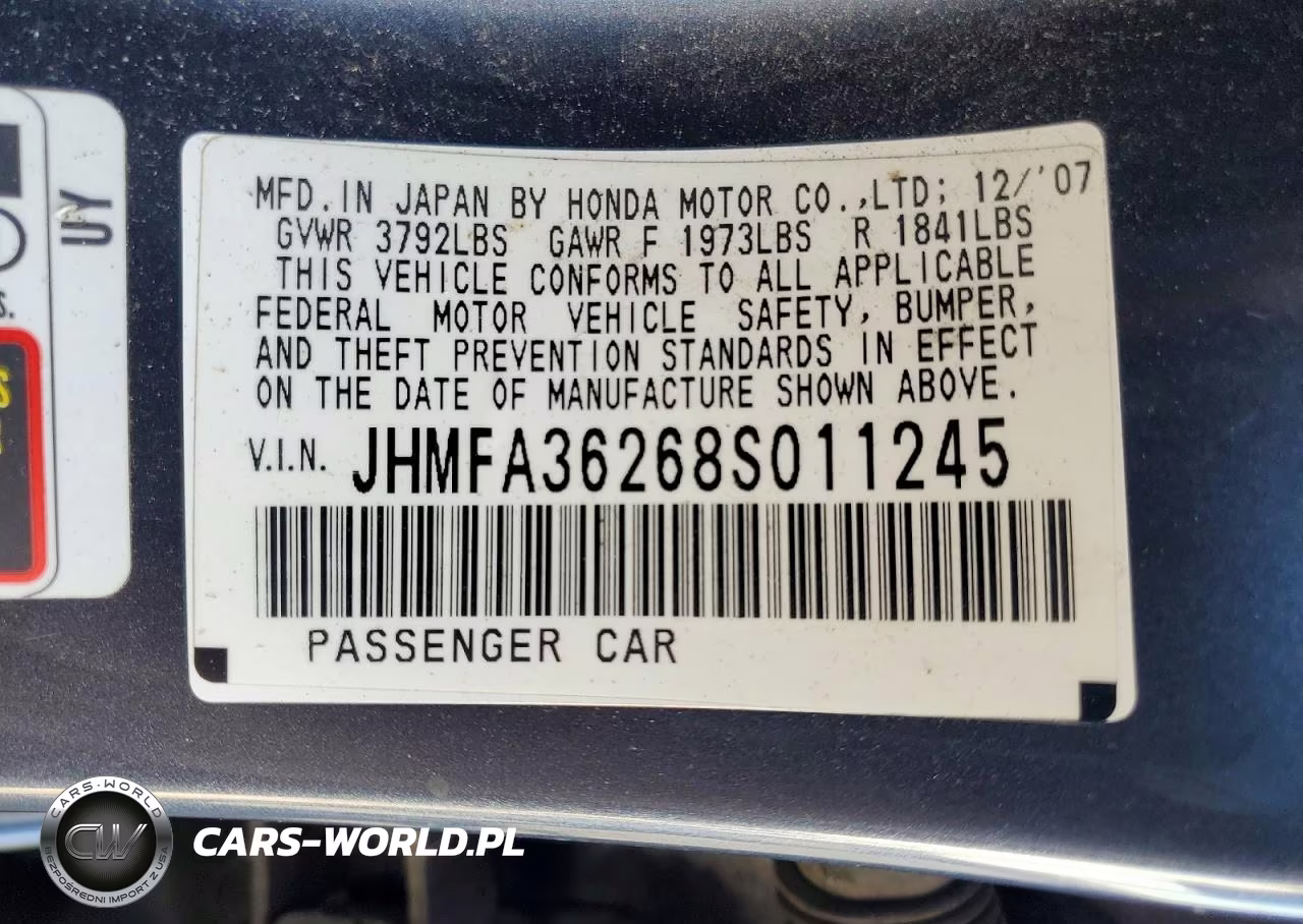 2008 Honda Civic Hybrid VIN:JHMFA36268S011245 - 12