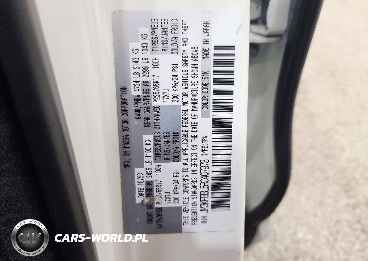 2024 Mazda Cx-5 Select VIN:JM3KFBBL5R0407973 - 13