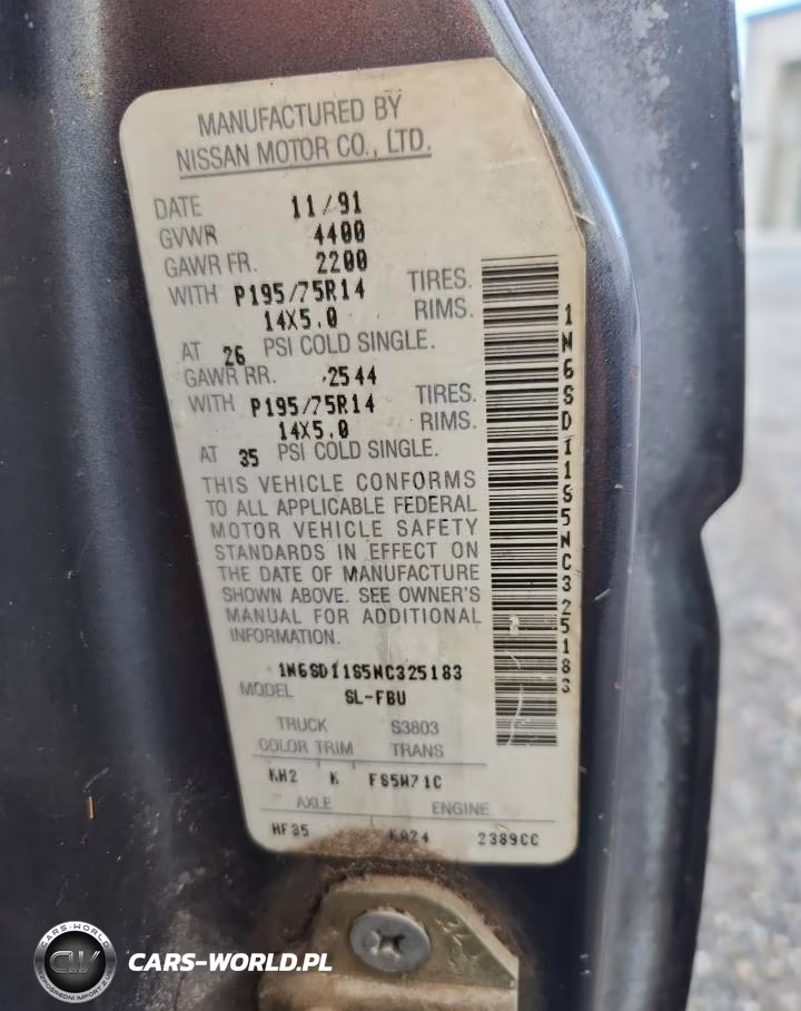 1992 Nissan Truck Base VIN:1N6SD11S5NC325183 - 12