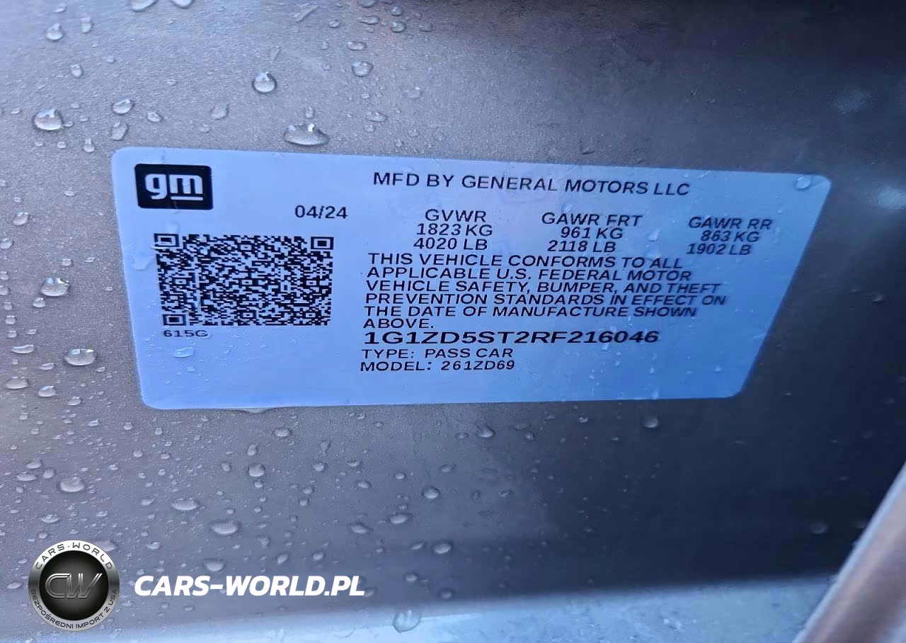 2024 Chevrolet Malibu Lt VIN:1G1ZD5ST2RF216046 - 12