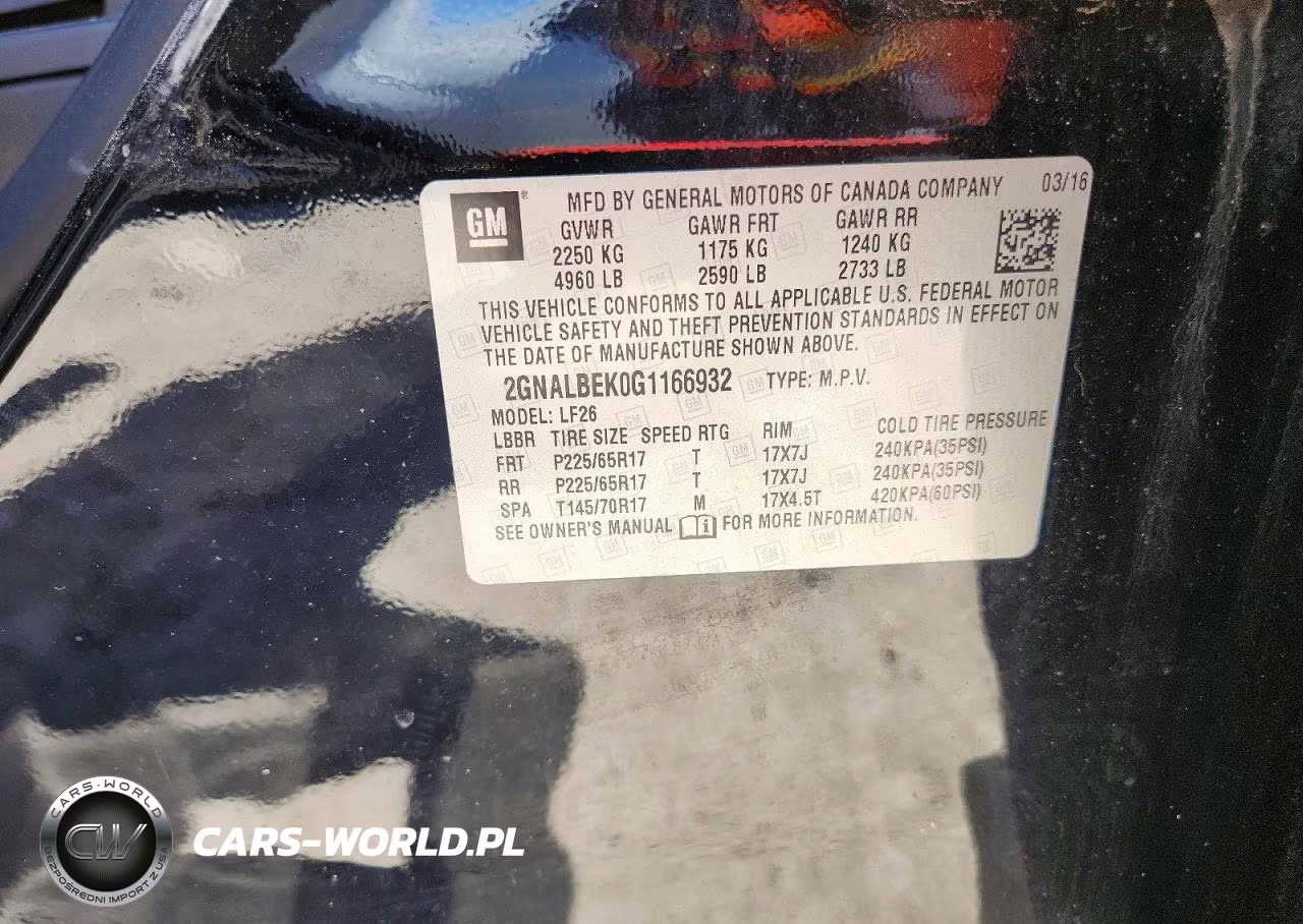 2016 Chevrolet Equinox Ls VIN:2GNALBEK0G1166932 - 12