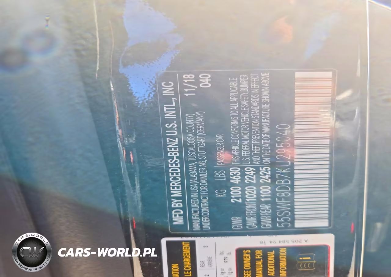 2019 Mercedes-Benz C 300 VIN:55SWF8DB7KU295040 - 12
