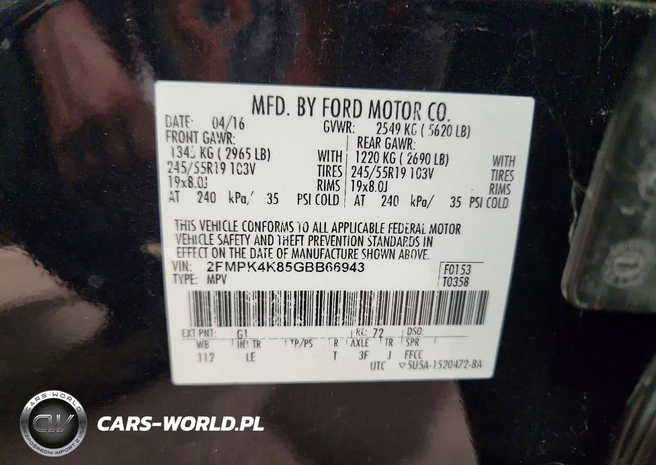 2016 Ford Edge Titanium VIN:2FMPK4K85GBB66943 - 13