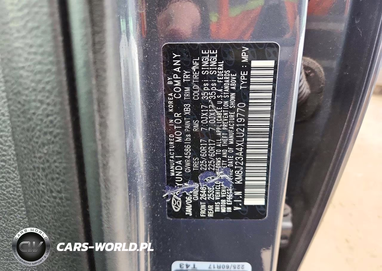 2020 Hyundai Tucson Se VIN:KM8J23A4XLU219770 - 12