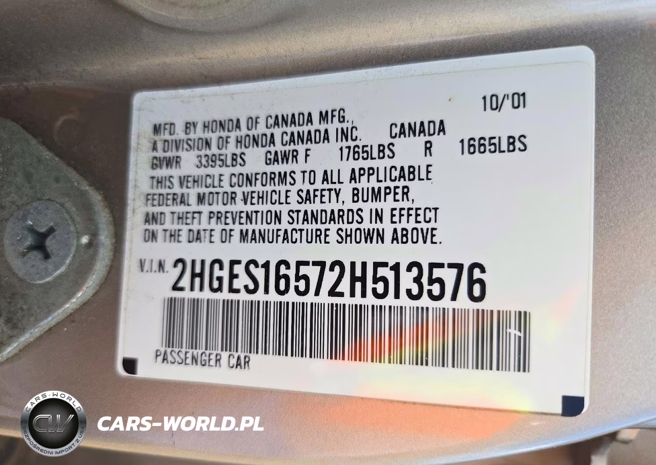 2002 Honda Civic Lx VIN:2HGES16572H513576 - 12