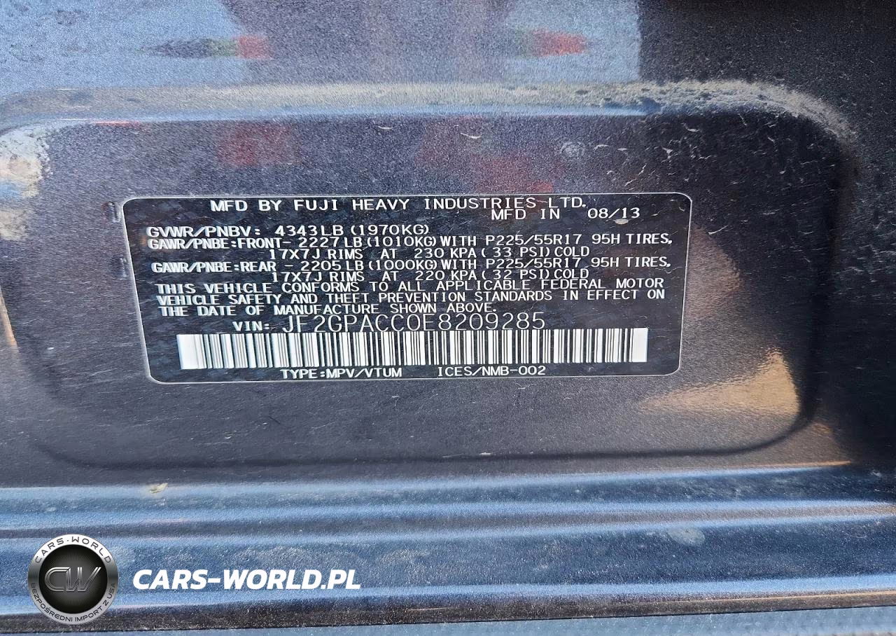 2014 Subaru Xv Crosstrek 2.0 Premium VIN:JF2GPACC0E8209285 - 13