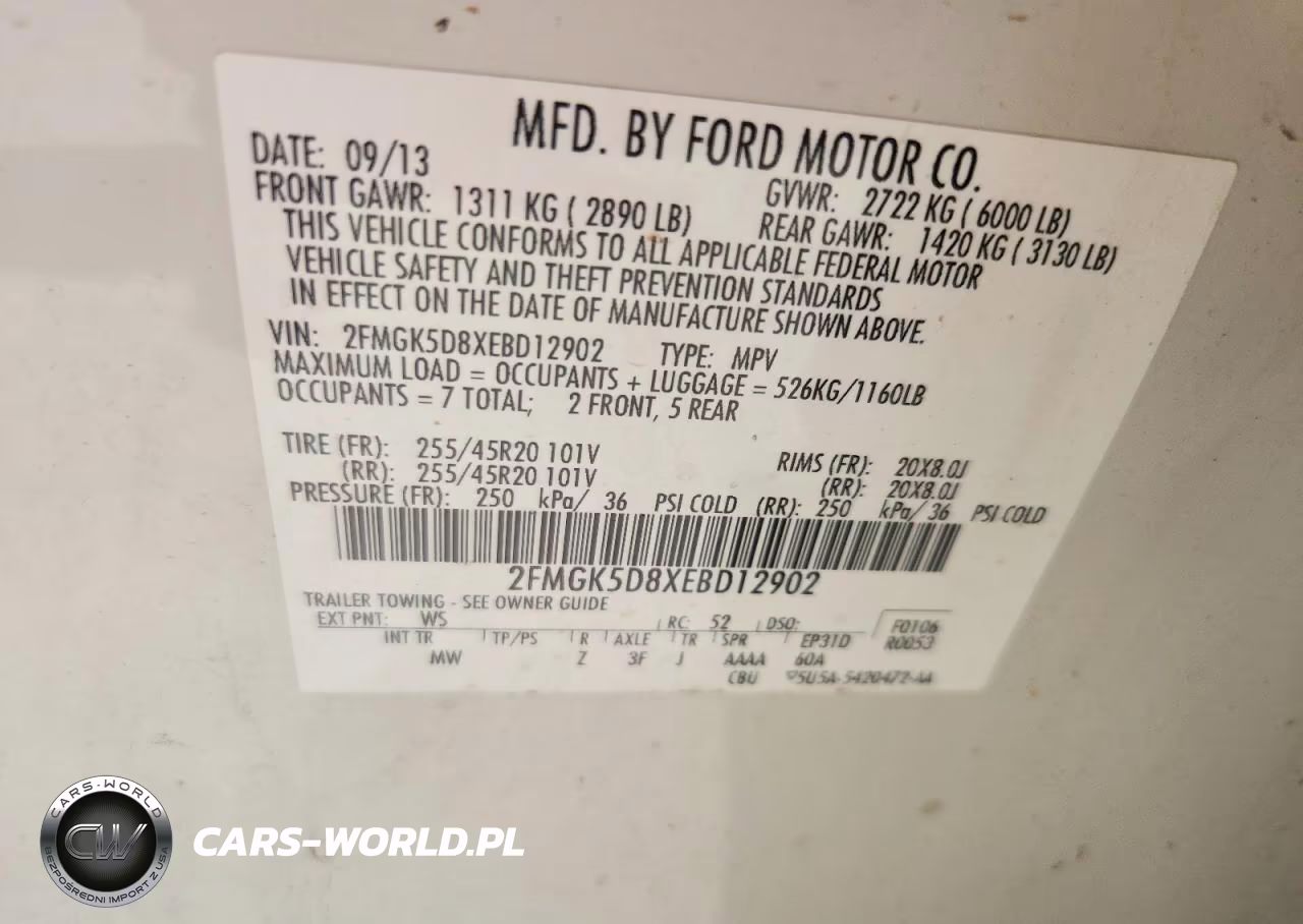 2014 Ford Flex Limited VIN:2FMGK5D8XEBD12902 - 12