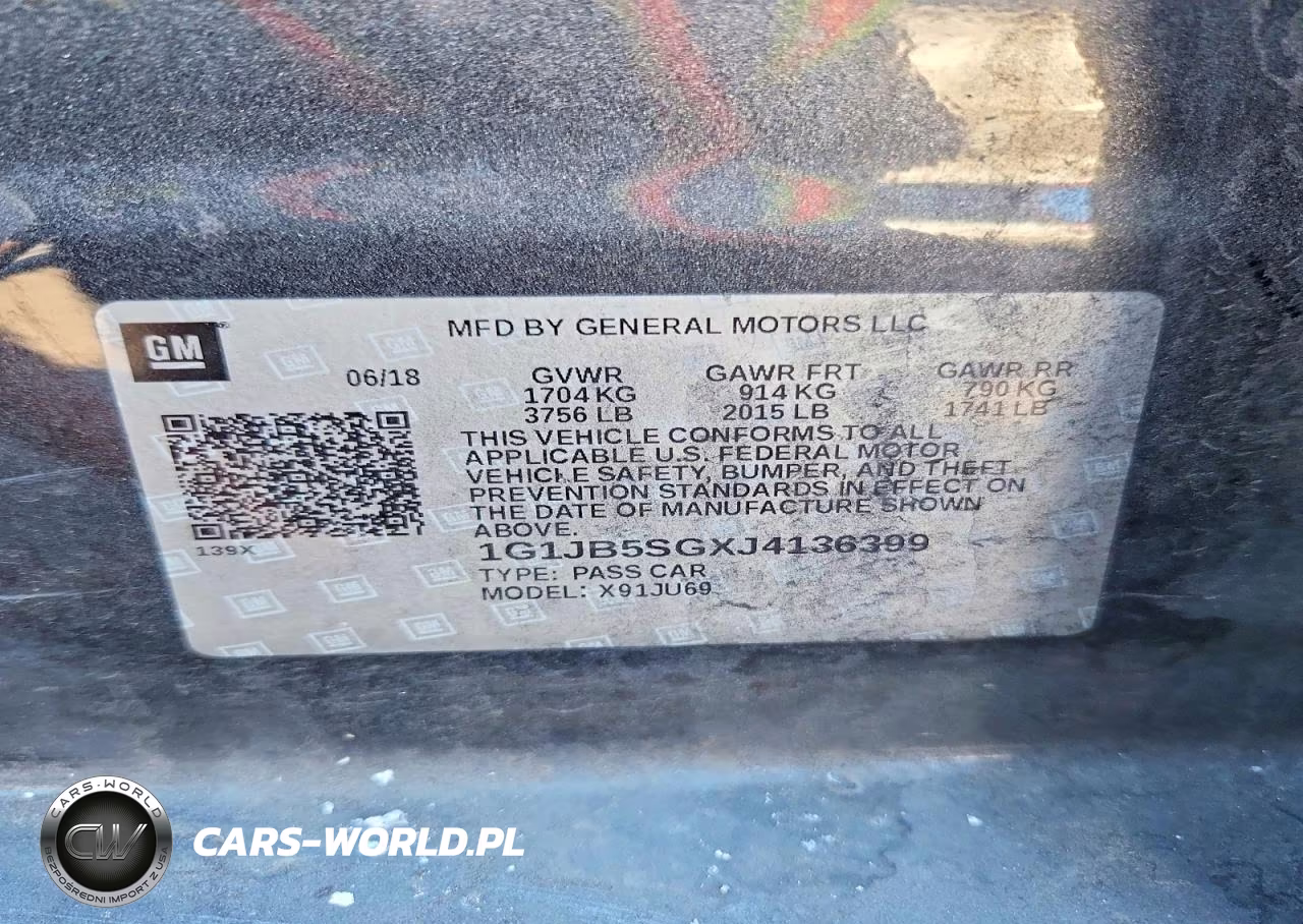 2018 Chevrolet Sonic Ls VIN:1G1JB5SGXJ4136399 - 12