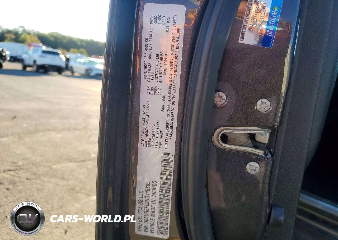 2022 Ram 2500 Laramie VIN:3C6UR5FL2NG115893 - 12