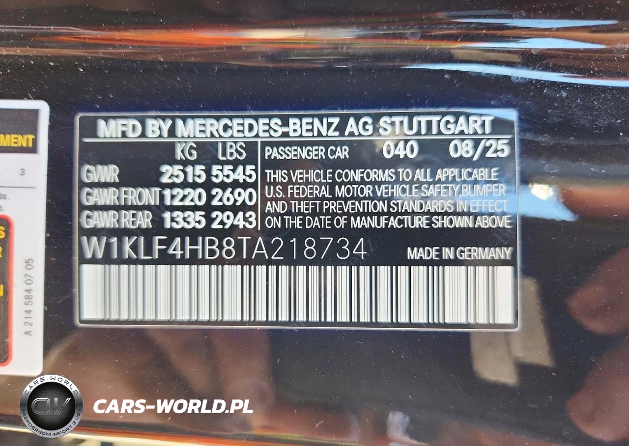 2026 Mercedes-Benz E 350 4Matic VIN:W1KLF4HB8TA218734 - 12