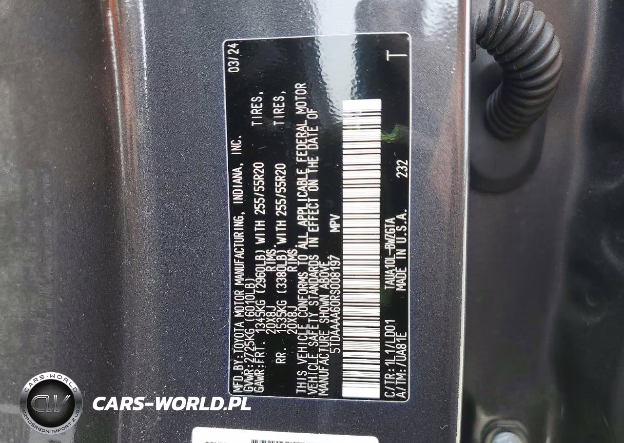 2024 Lexus Tx 350 Luxury VIN:5TDAAAA60RS008197 - 13