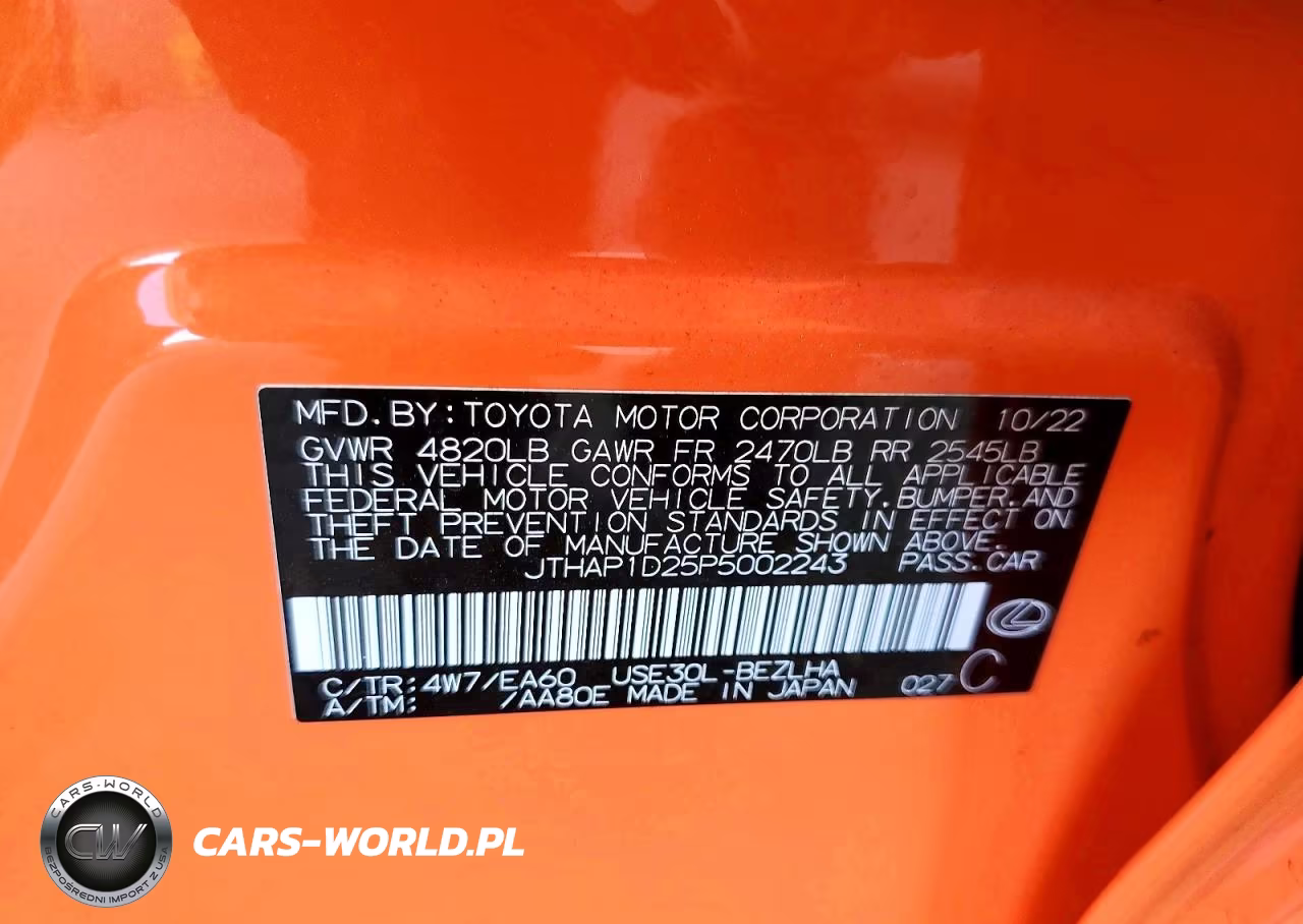 2023 Lexus Is 500 F Sport Performance Premium VIN:JTHAP1D25P5002243 - 12