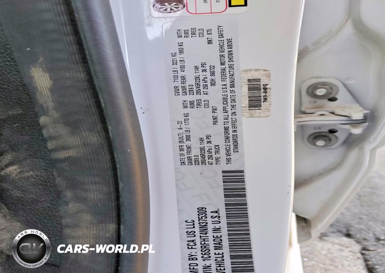 2022 Ram 1500 Limited VIN:1C6SRFHT4NN375309 - 12