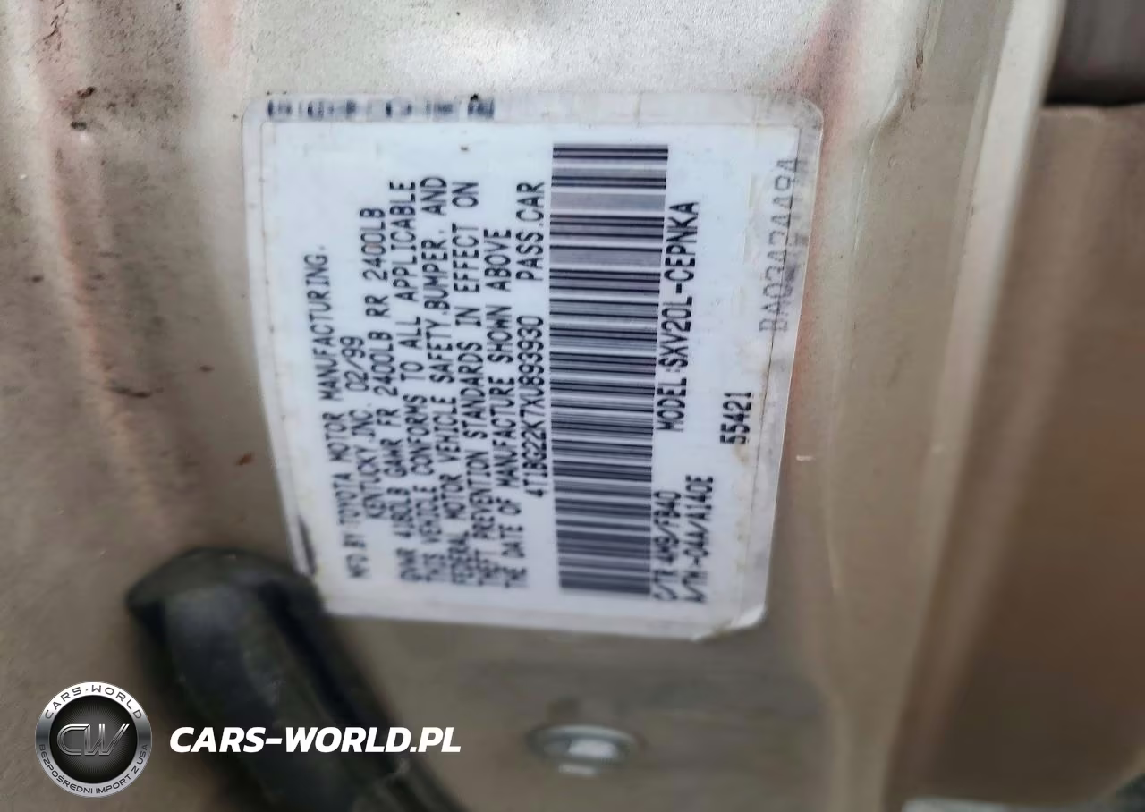 1999 Toyota Camry Le VIN:4T1BG22K7XU893930 - 13