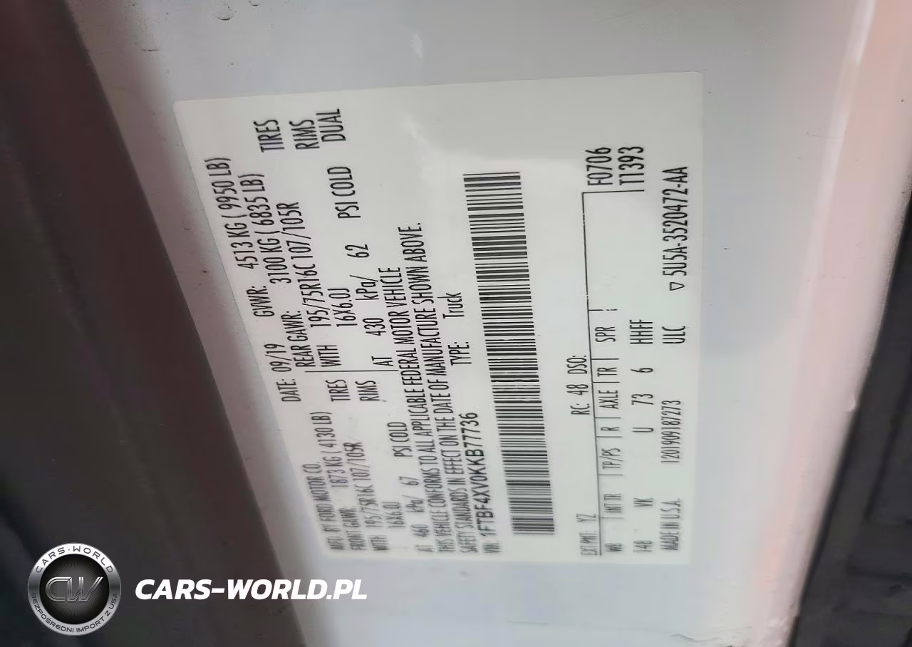 2019 Ford Transit 350 Hd Delivery Van VIN:1FTBF4XV0KKB77736 - 12