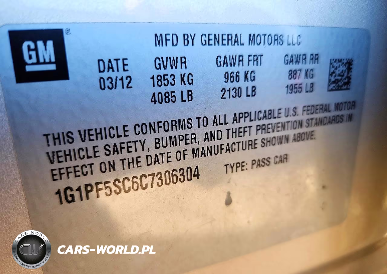 2012 Chevrolet Cruze Lt VIN:1G1PF5SC6C7306304 - 12