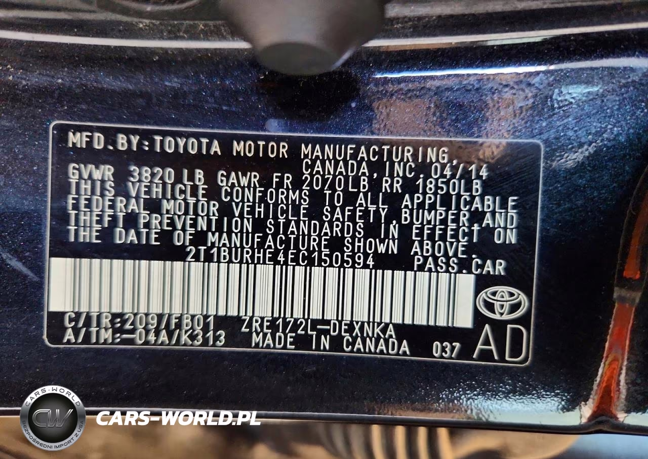 2014 Toyota Corolla Le VIN:2T1BURHE4EC150594 - 13