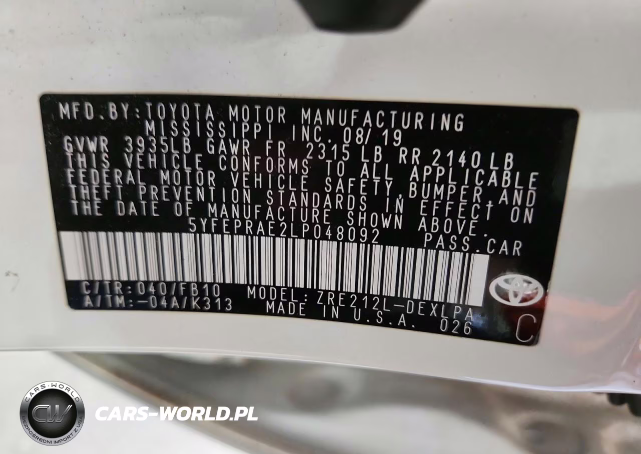 2020 Toyota Corolla Le VIN:5YFEPRAE2LP048092 - 12