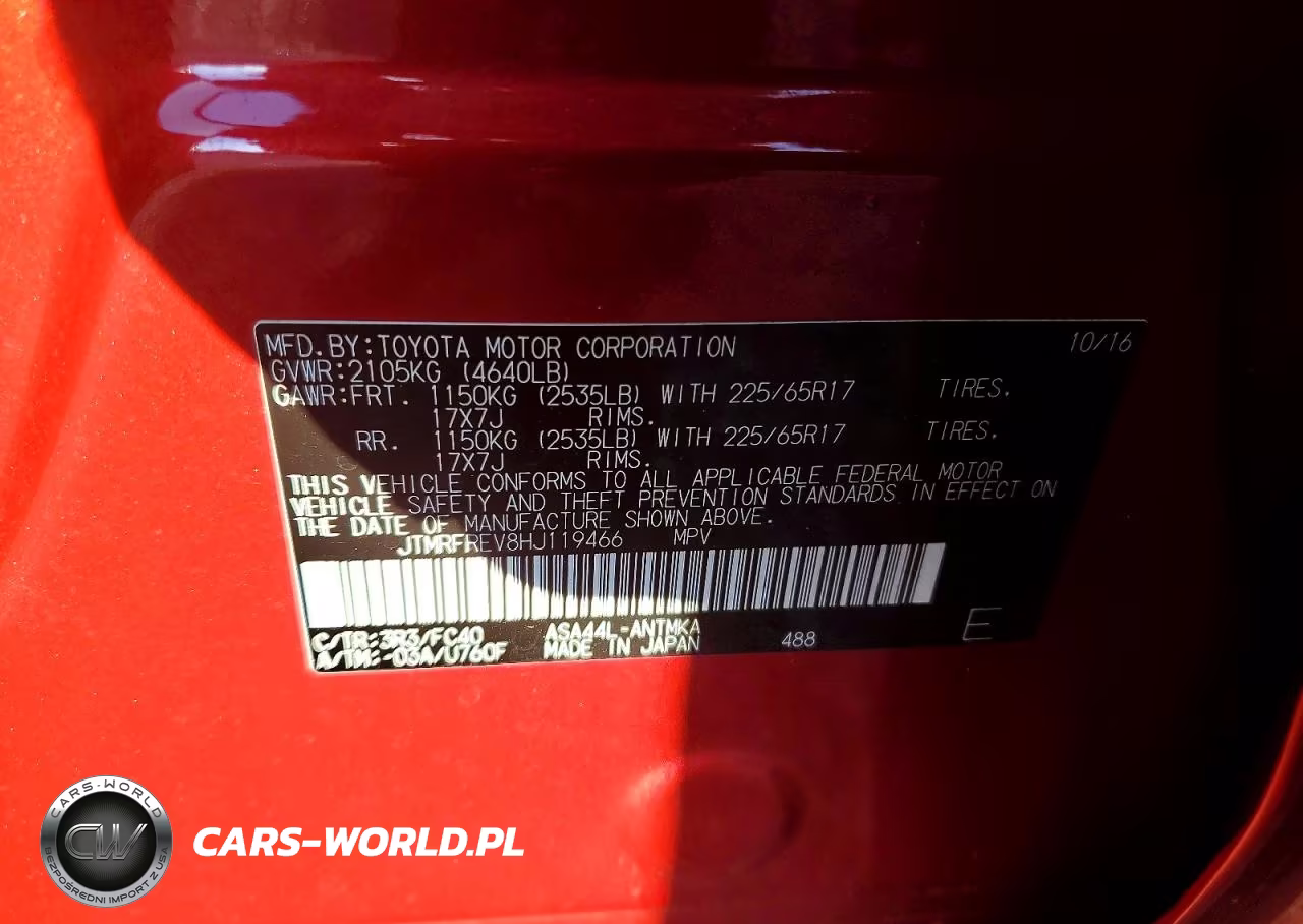 2017 Toyota Rav4 Xle VIN:JTMRFREV8HJ119466 - 13