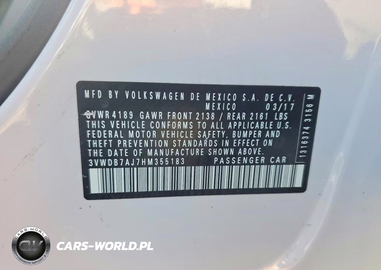 2017 Volkswagen Jetta Se VIN:3VWDB7AJ7HM355183 - 13