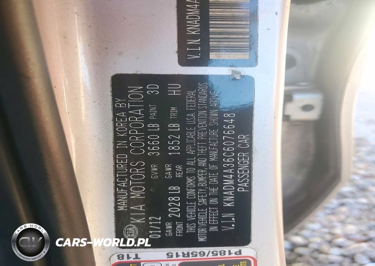 2012 Kia Rio Lx VIN:KNADM4A36C6076648 - 12