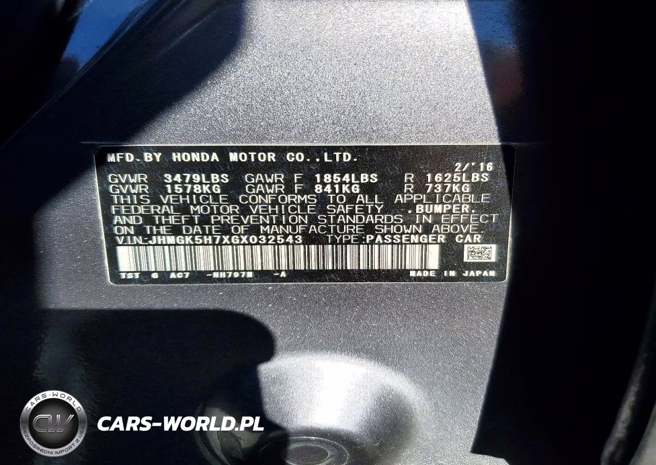 2016 Honda Fit Ex VIN:JHMGK5H7XGX032543 - 13