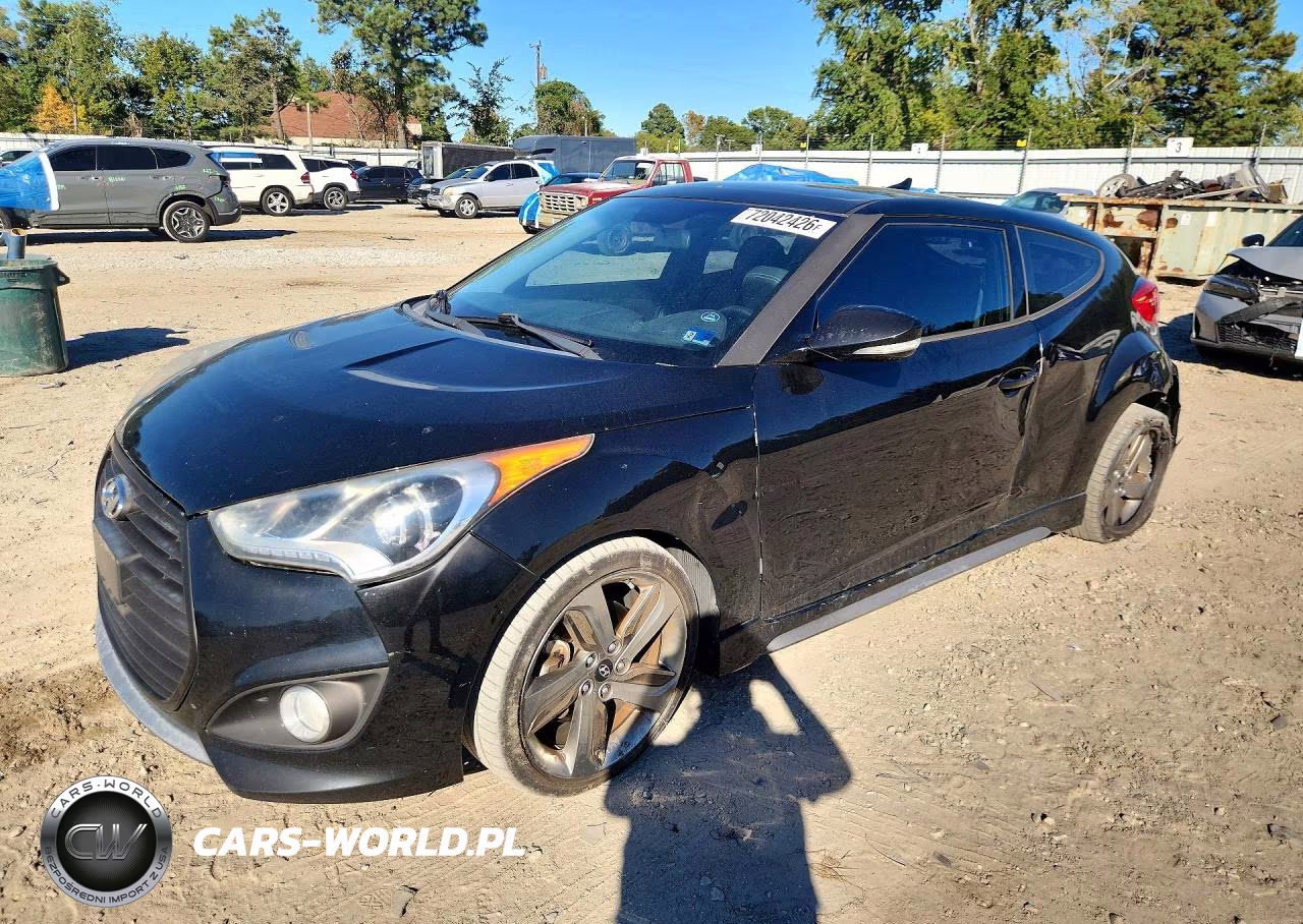 2013 Hyundai Veloster Turbo VIN:KMHTC6AE3DU181185 - 1