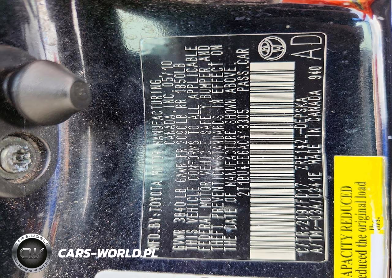 2010 Toyota Corolla S VIN:2T1BU4EE6AC418305 - 12
