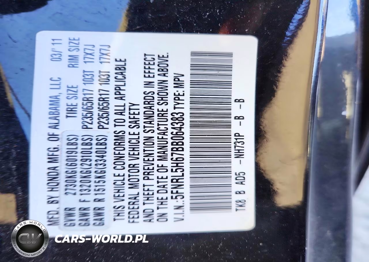 2011 Honda Odyssey Exl VIN:5FNRL5H67BB064383 - 13