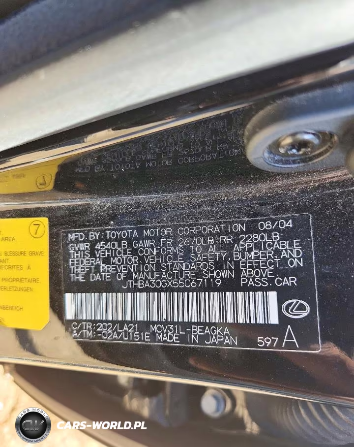2005 Lexus Es 330 VIN:JTHBA30GX55067119 - 12