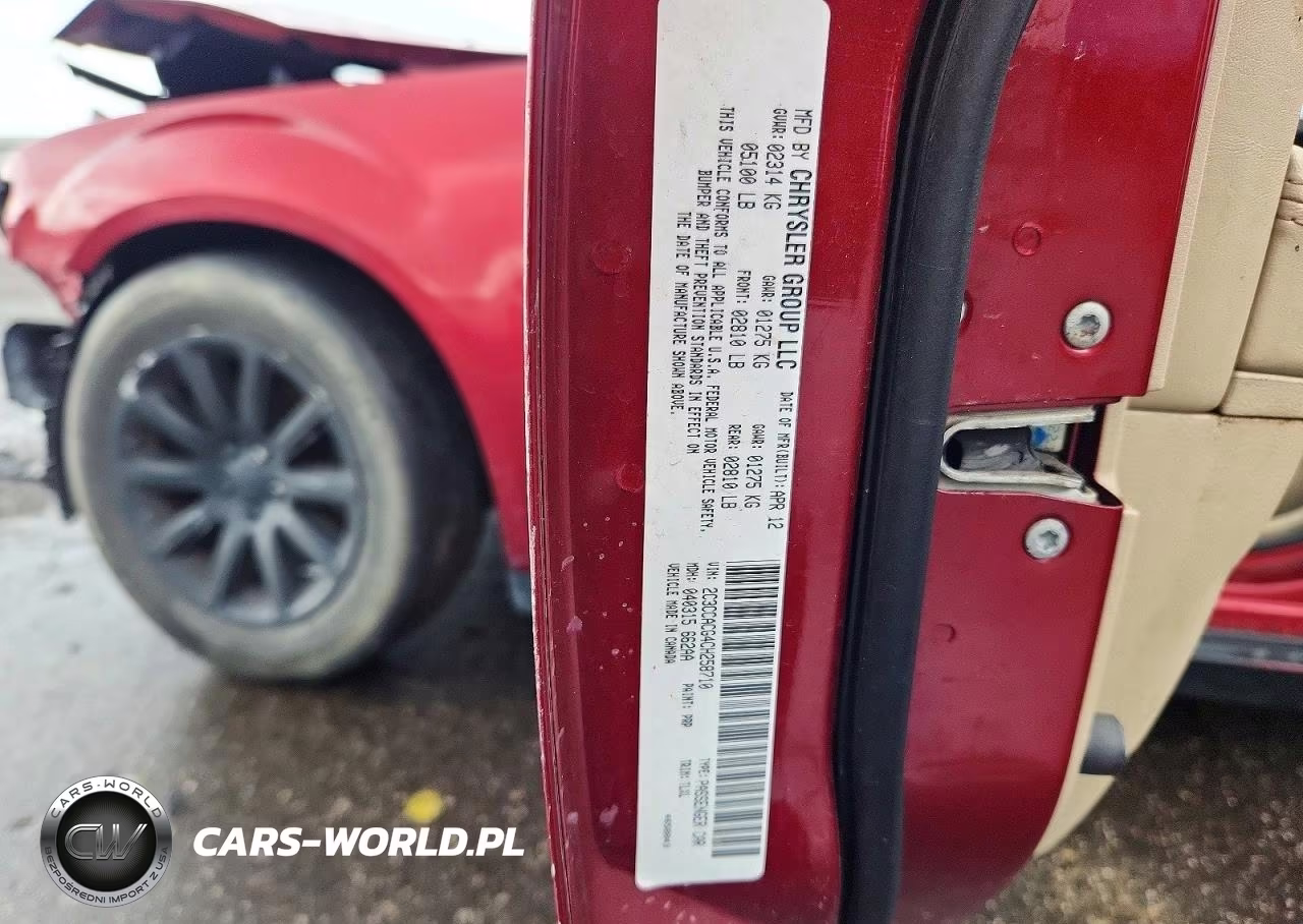 2012 Chrysler 300 Limited VIN:2C3CCACG4CH258710 - 12