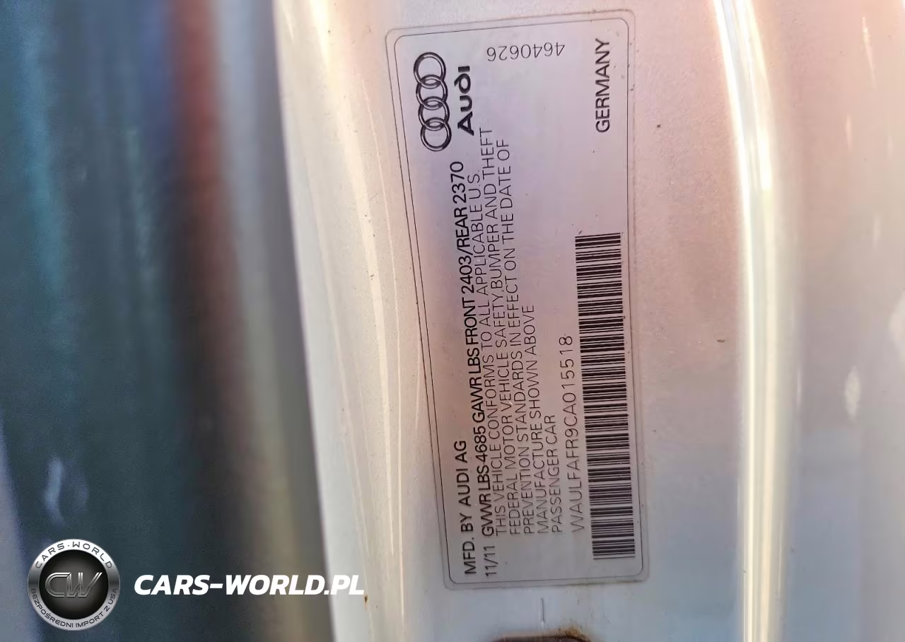2012 Audi A5 Premium Plus VIN:WAULFAFR9CA015518 - 12