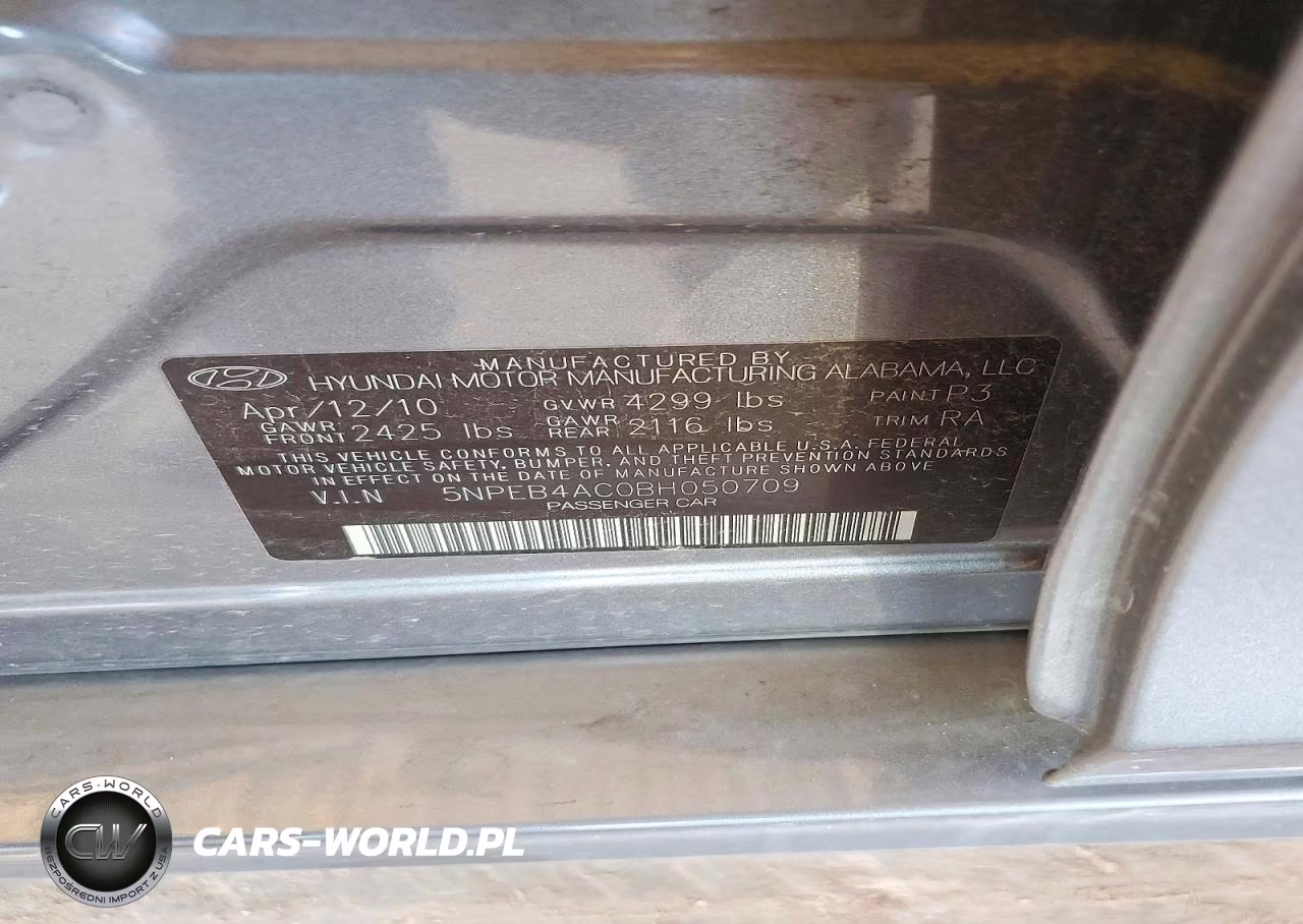 2011 Hyundai Sonata Gls VIN:5NPEB4AC0BH050709 - 13