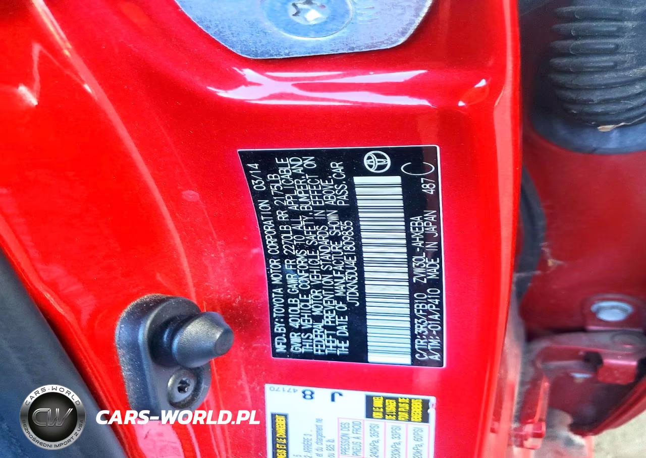 2014 Toyota Prius Two VIN:JTDKN3DU4E1809835 - 12