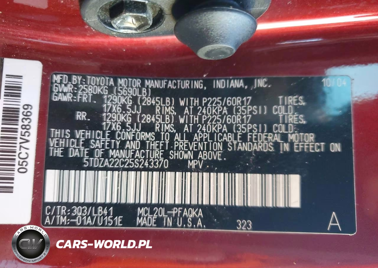 2005 Toyota Sienna Xle 7 Passenger VIN:5TDZA22C25S243370 - 13