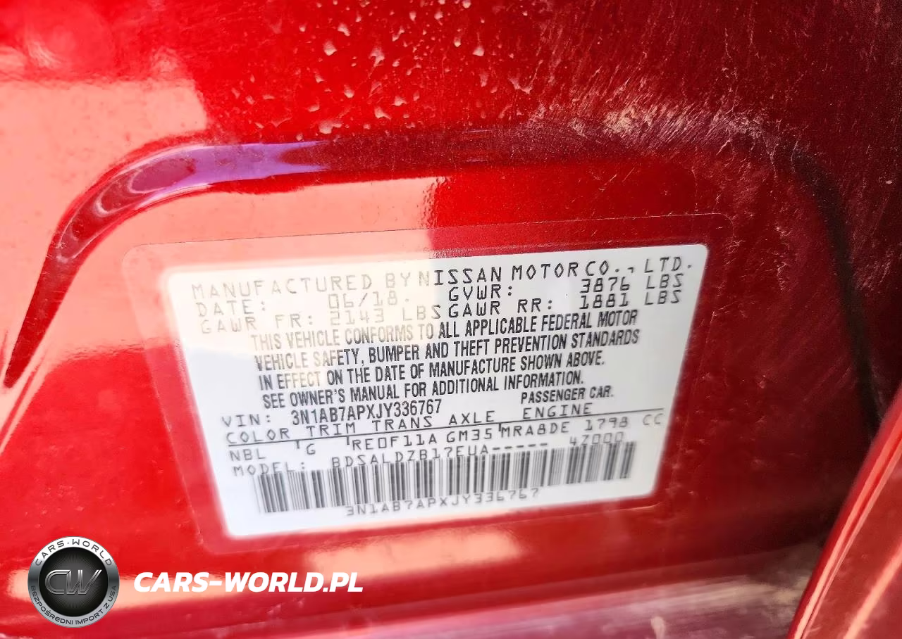 2018 Nissan Sentra Sv VIN:3N1AB7APXJY336767 - 12