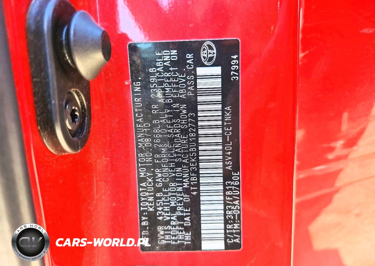 2011 Toyota Camry Le VIN:4T1BF3EK5BU182773 - 12