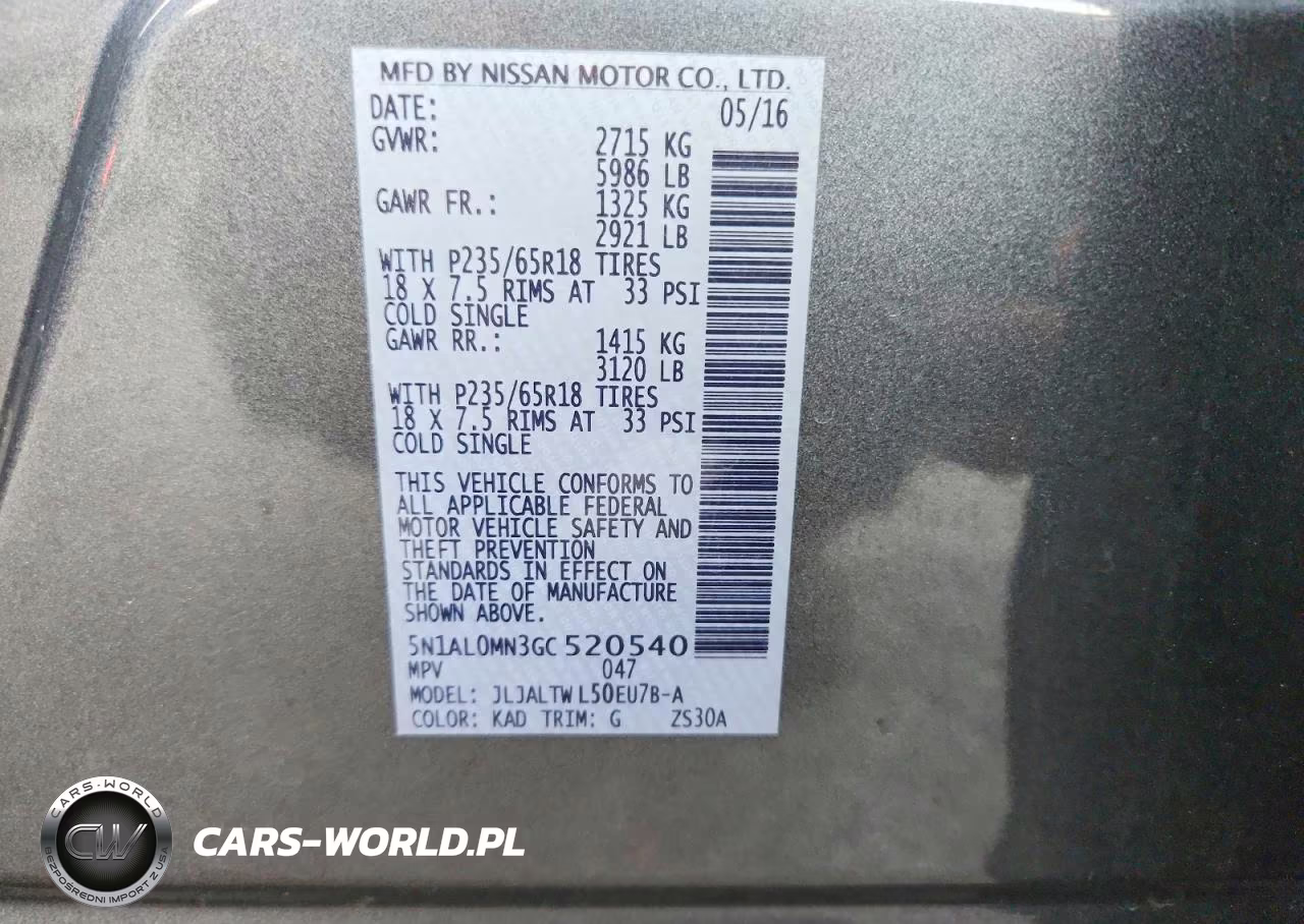 2016 Infiniti Qx60 Base VIN:5N1AL0MN3GC520540 - 13
